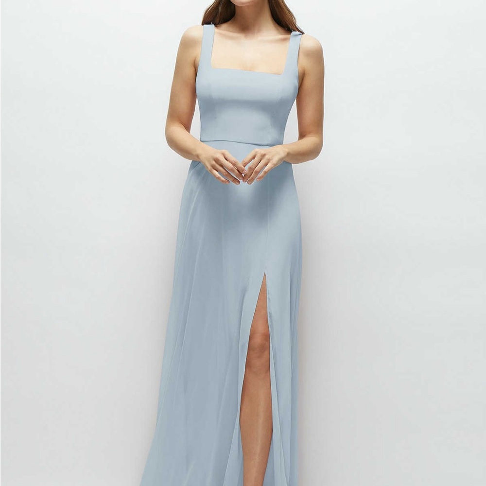 Dessy Mist Blue Bridesmaid Dress, Sz 10